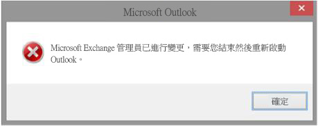 您的系統管理員進行變更，因此需要更新