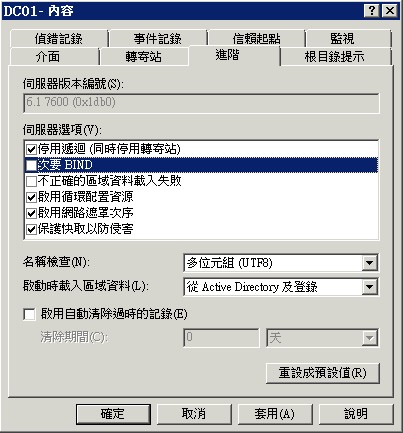 DNS 循環配置資源對話方塊