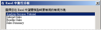 網際網路銷售額檢視方塊的物件