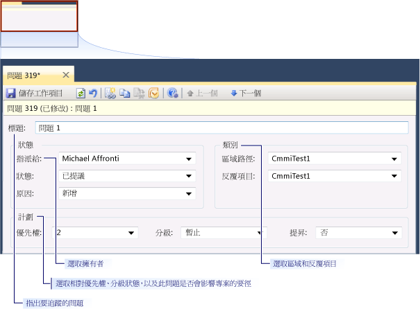 CMMI 問題工作項目表單