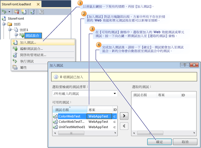 將測試加入至現有的負載測試