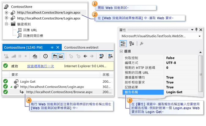 將報告名稱加入至 Web 要求