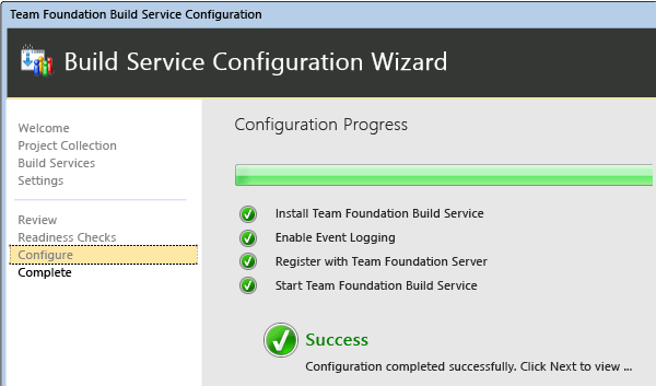 Build install wizard success