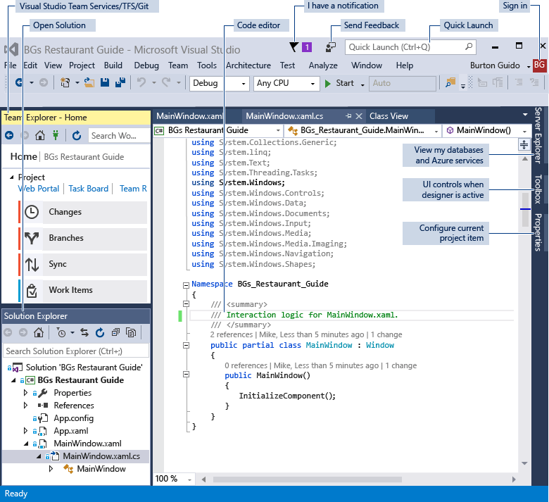 Visual Studio IDE