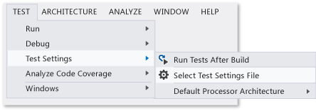 Enabling a run settings file