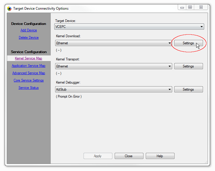 Target Device Connectivity Options