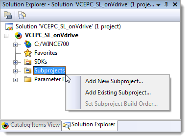 Adding a subproject for an application in your OS