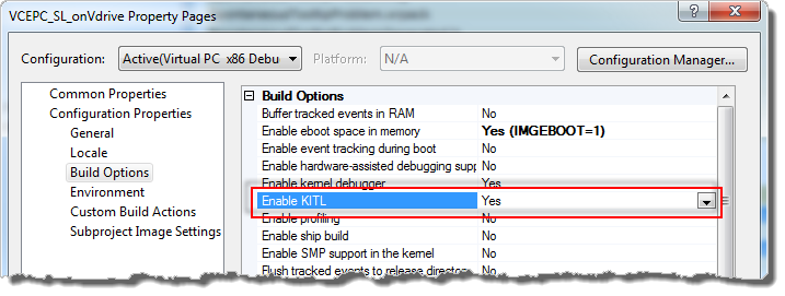 Enabling KITL in the OS design