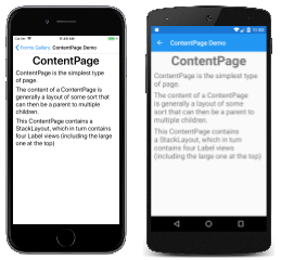 ContentPage 範例