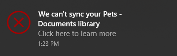 我們無法同步您的文件庫通知