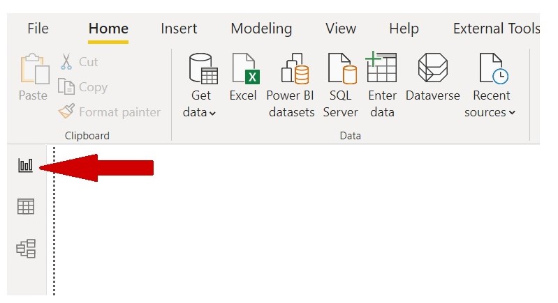 中的三種不同檢視 Power BI Desktop