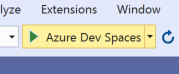 Azure Dev Spaces 偵錯按鈕