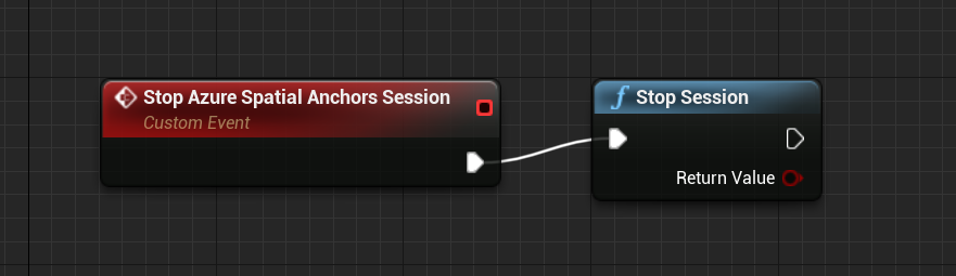 停止 Azure Spatial Anchors 工作階段自訂事件和停止工作階段函式的藍圖
