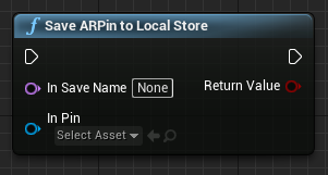 「將 ARPin 儲存至本機存放區」函式的藍圖